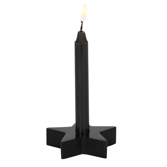Kerzenhalter Stern schwarz Ritualkerze Witch