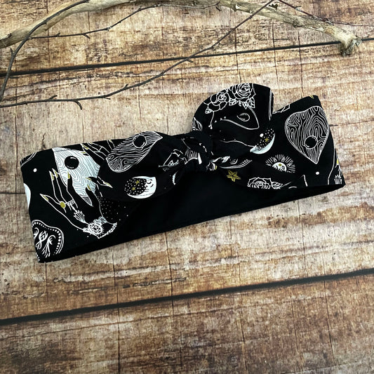 Haarband Occult Spirit board Bandana Rockabilly schwarz gothic