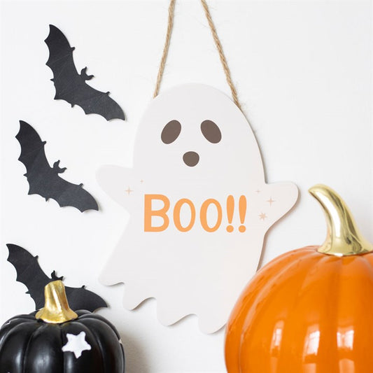 Holzschild Dekoschild BOO Geist