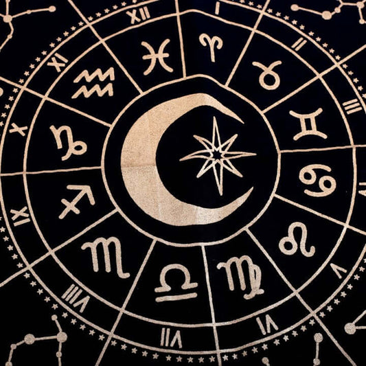 Altartuch Astrologie schwarz gold