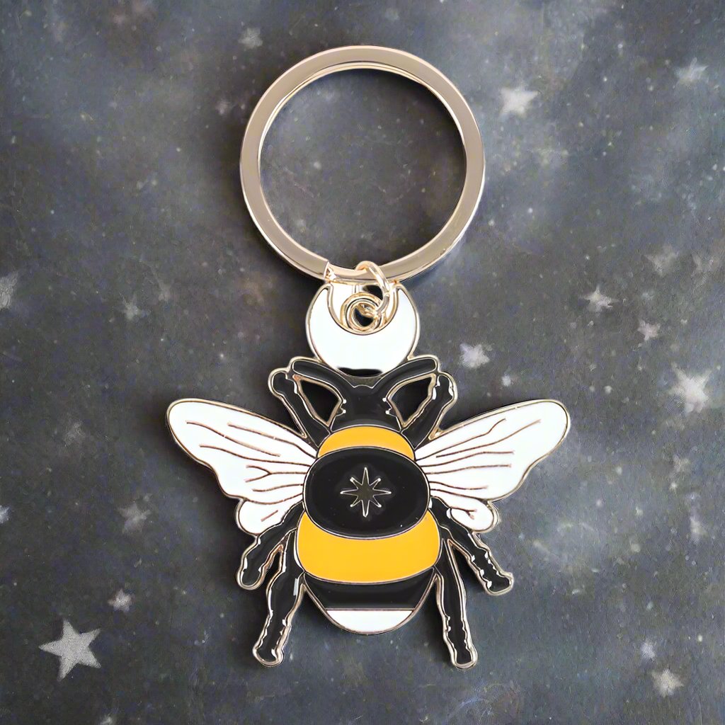 Schlüsselanhänger Beekeeper · Biene & Mond