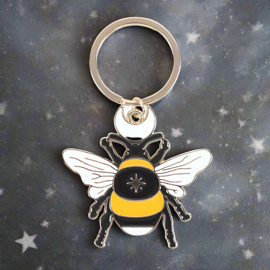 Schlüsselanhänger Beekeeper · Biene & Mond