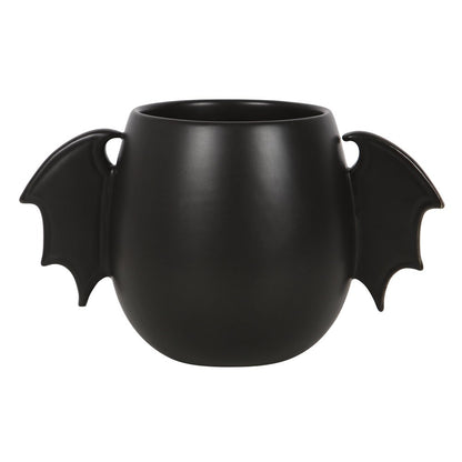Tasse Fledermaus schwarz Becher Bat wing