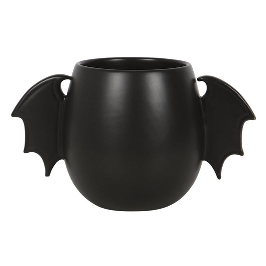 Tasse Fledermaus schwarz Becher Bat wing
