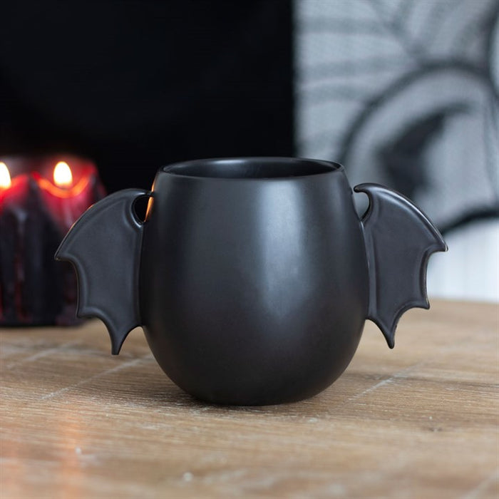 Tasse Fledermaus schwarz Becher Bat wing