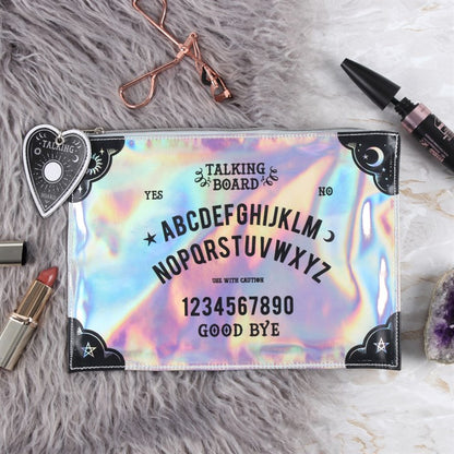 Kosmetiktasche irisierend  Kulturbeutel Glitzer Talking Board