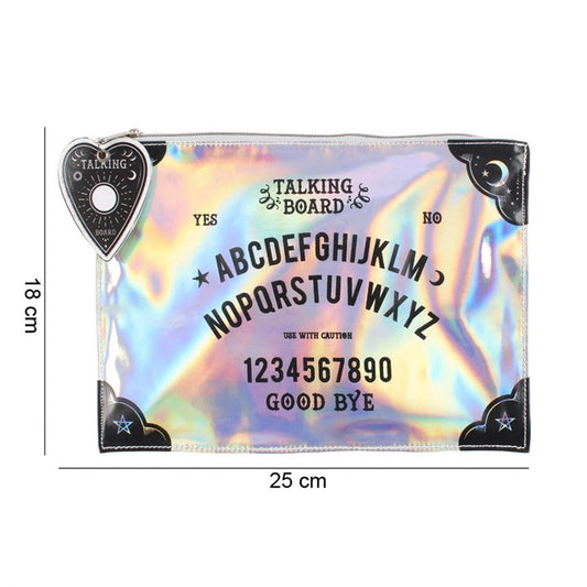 Kosmetiktasche irisierend  Kulturbeutel Glitzer Talking Board