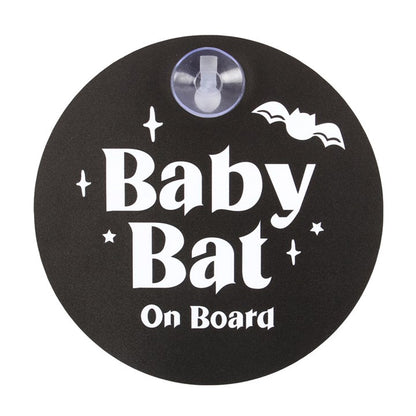 Baby Bat on Board Autofensterschild schwarz gothic Mum