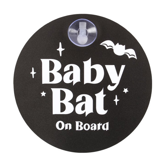 Baby Bat on Board Autofensterschild schwarz gothic Mum