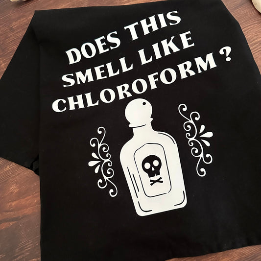 Tea towel Geschirrtuch Does this smell like Chloroform