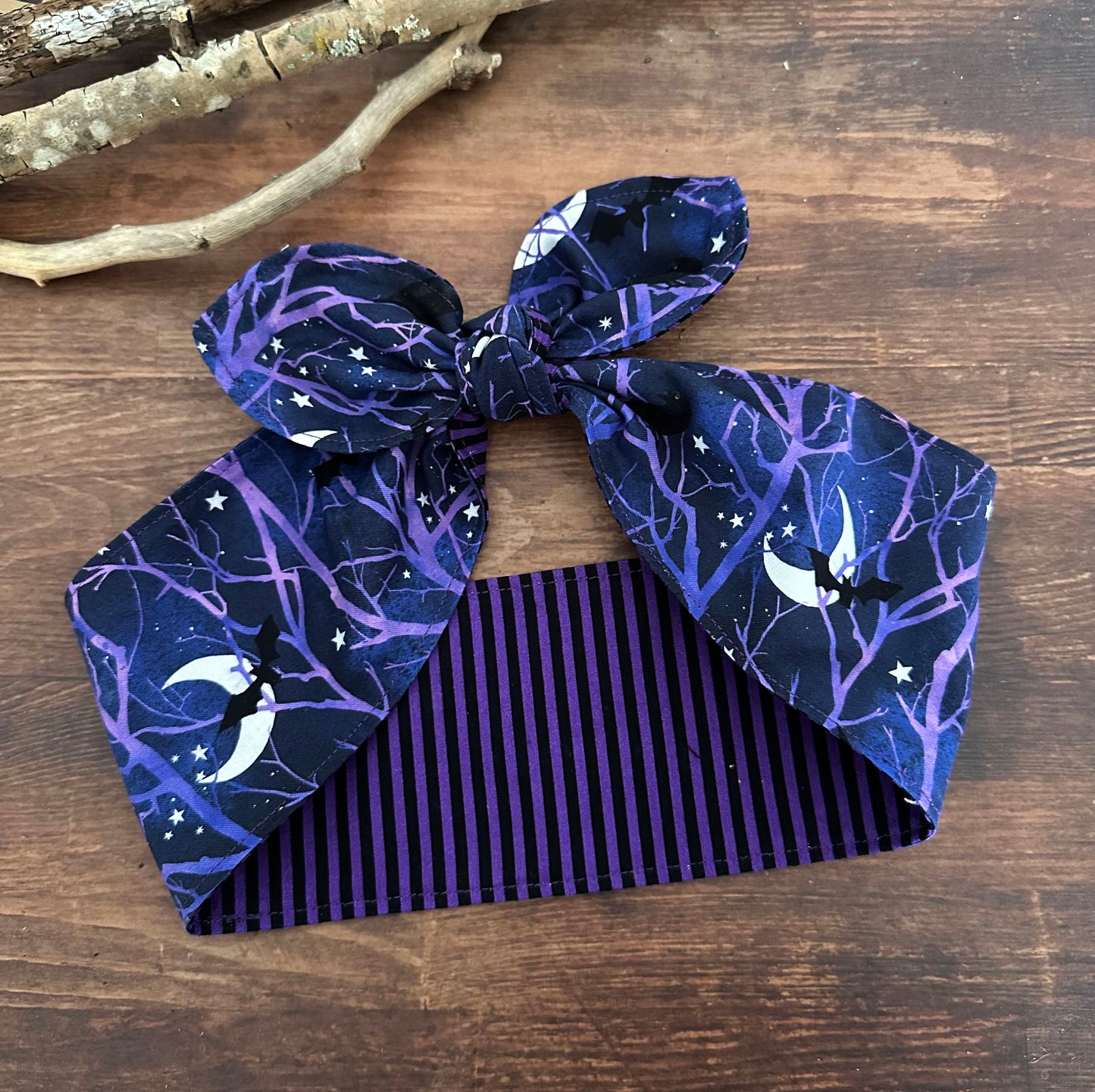 Haarband Halloween Midnight Bats violet