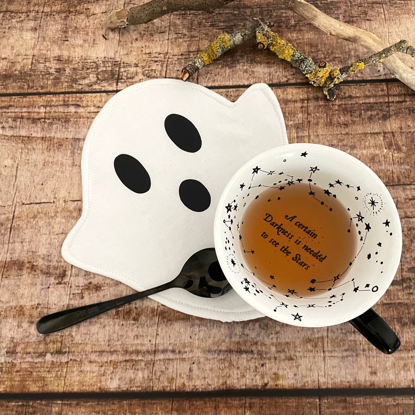 Mug Rugs Untersetzer Geister Halloween Platzdeckchen