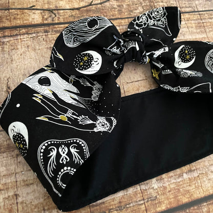 Haarband Occult Spirit board Bandana Rockabilly schwarz gothic