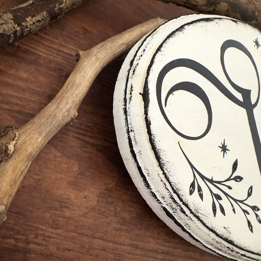 Holzschild Wanddeko Witch