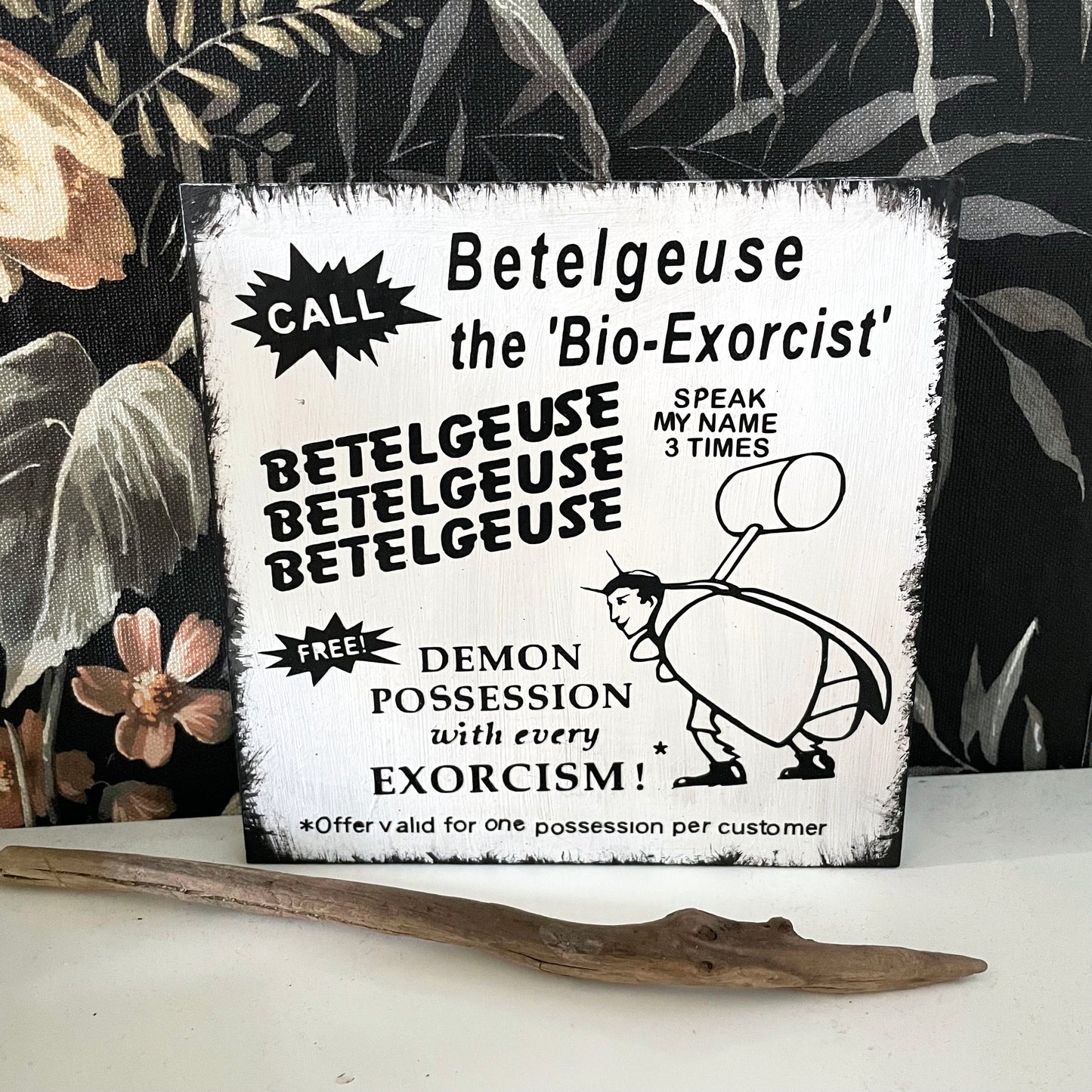 Holzblockschild Dekoschild Betelgeuse Gothic