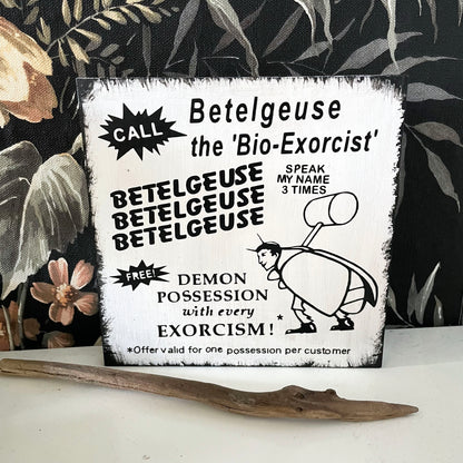 Holzblockschild Dekoschild Betelgeuse Gothic