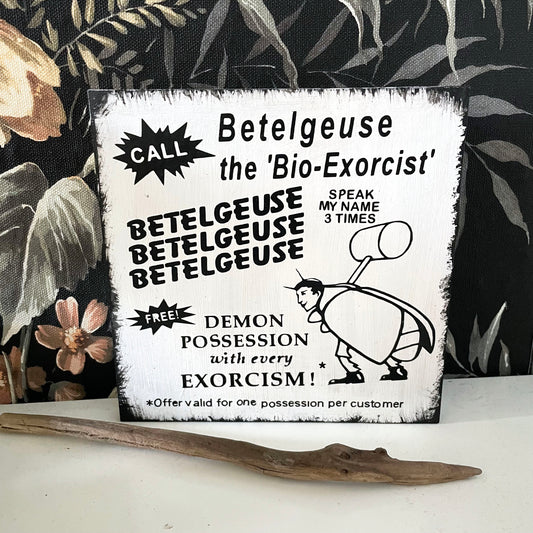 Holzblockschild Dekoschild Betelgeuse Gothic