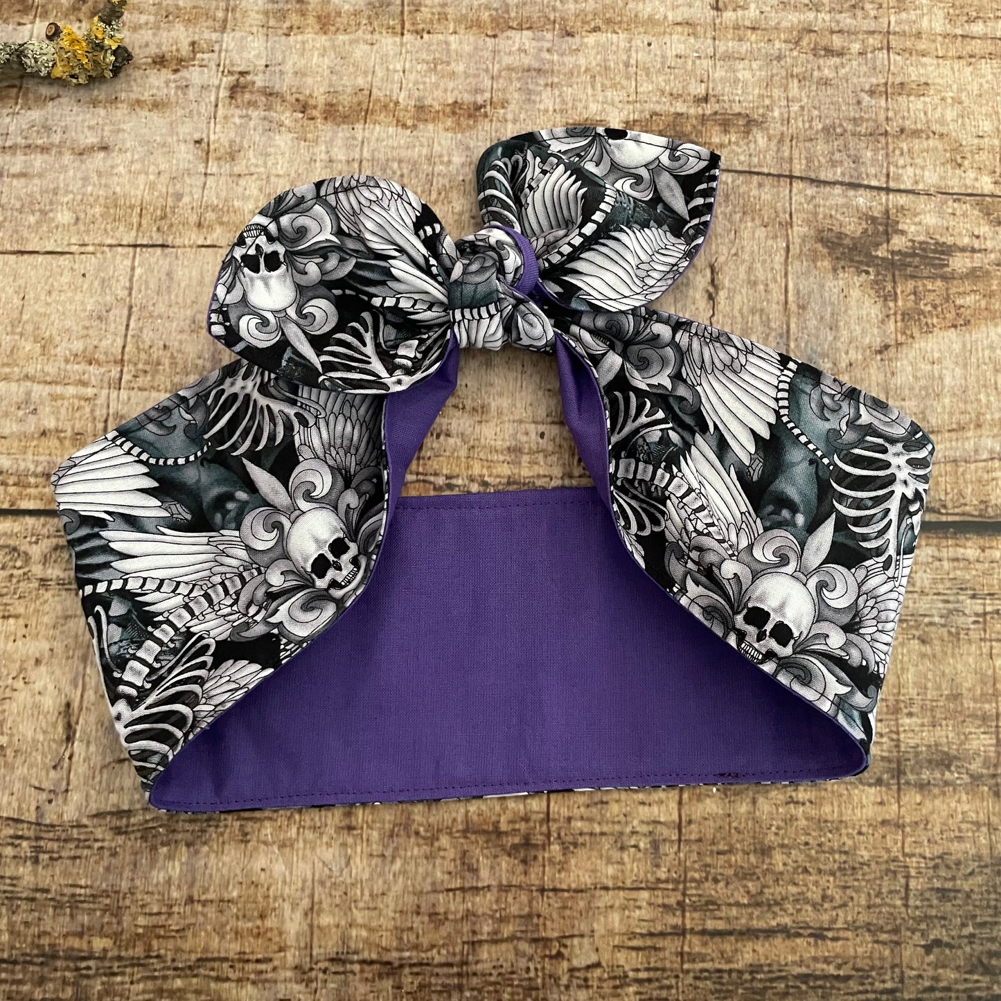 Haarband Bandana Winged Skull gothic rockabilly