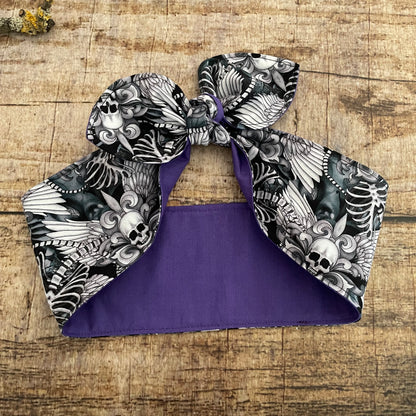 Haarband Bandana Winged Skull gothic rockabilly