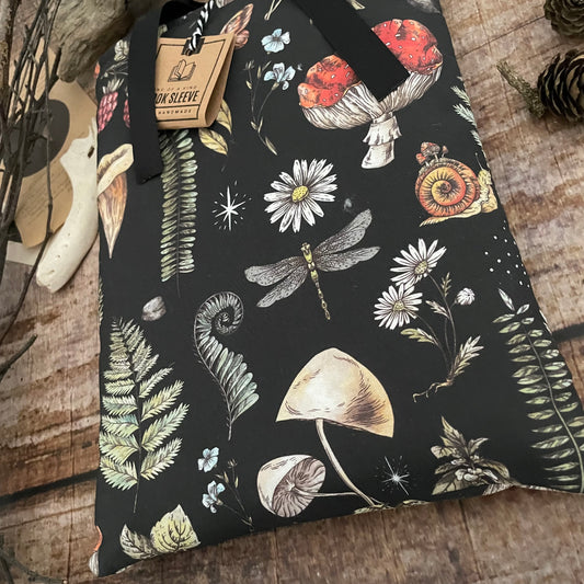 Büchertasche Buchhülle Pilze A5 cottagecore