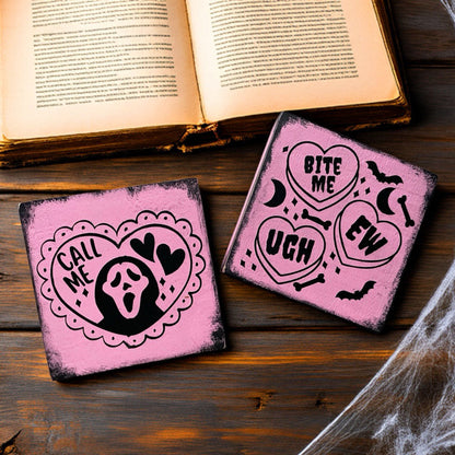 Wooden Sign Valloween Valentine's Day Spooky Farmhouse