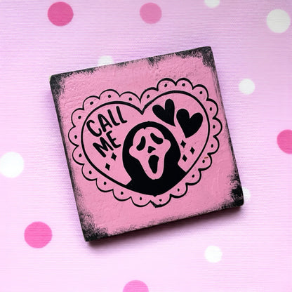 Wooden Sign Valloween Valentine's Day Spooky Farmhouse