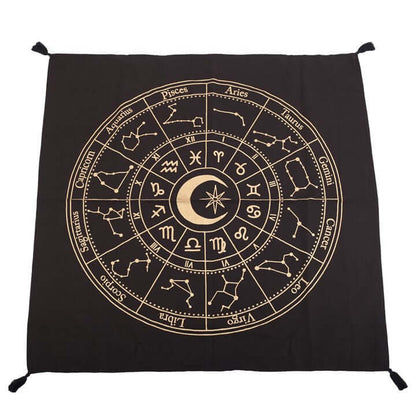 Altartuch Astrologie schwarz gold
