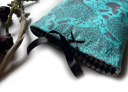 Buchtasche Buchhülle Alice im Wunderland türkis A5