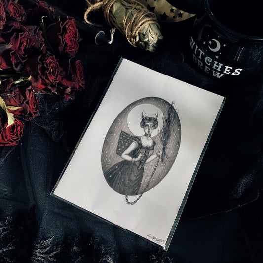 Art Print Kunstdruck Halloween Krampus vintage 