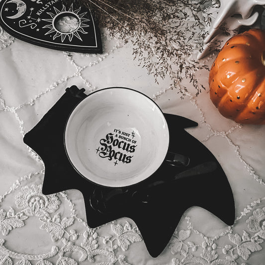 Mug Rugs Untersetzer Fledermaus Flügel Halloween Platzdeckchen